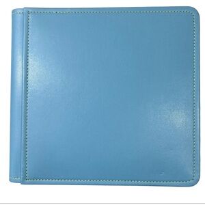 Creative Memories 9 x 9 PicFolio Album 12 Fabric Pages Blue with Green Stitching